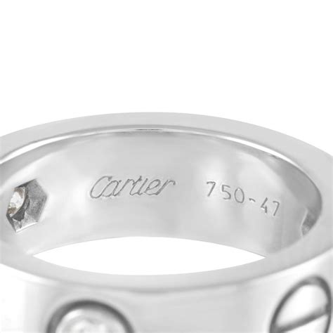 white gold cartier ring|cartier 750 52833a ito ring.